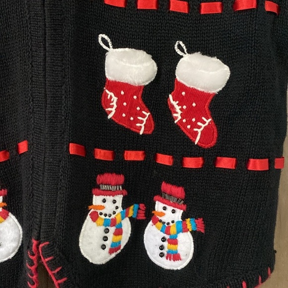Victoria Jones Vintage Festive Christmas Sweater Cotton Blend Women's Size XL - Picture 5 of 14